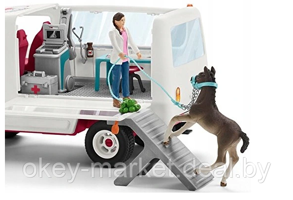 Игровой набор Schleich Пикап ветеринарной службы с лошадью 42370 - фото 3 - id-p137206270