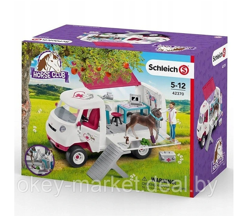 Игровой набор Schleich Пикап ветеринарной службы с лошадью 42370 - фото 1 - id-p137206270