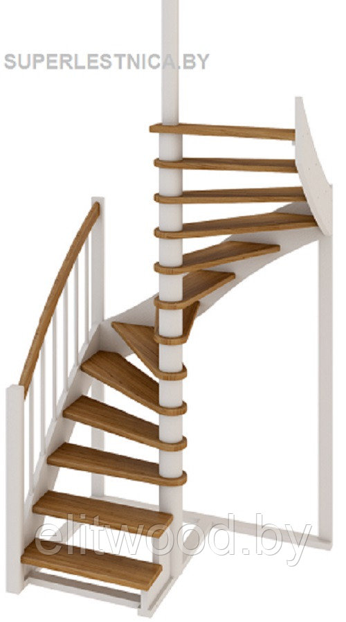Деревянные лестницы для дачи К-005м - фото 3 - id-p29625555