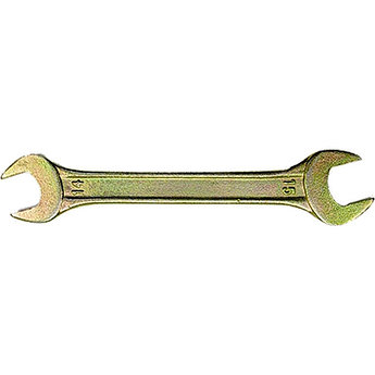 Ключ рожковый, 10 х 11 мм, желтый цинк// СИБРТЕХ 14304
