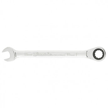 Ключ комбинированный трещоточный, 10мм, CrV, зеркальный хром// MATRIX PROFESSIONAL 14803