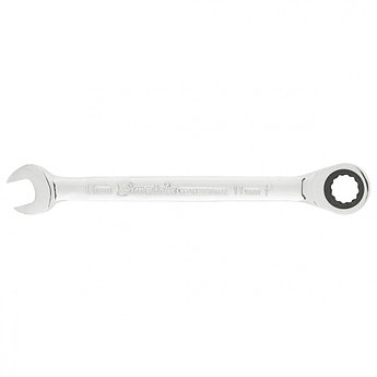 Ключ комбинированный трещоточный, 11мм, CrV, зеркальный хром// MATRIX PROFESSIONAL 14804