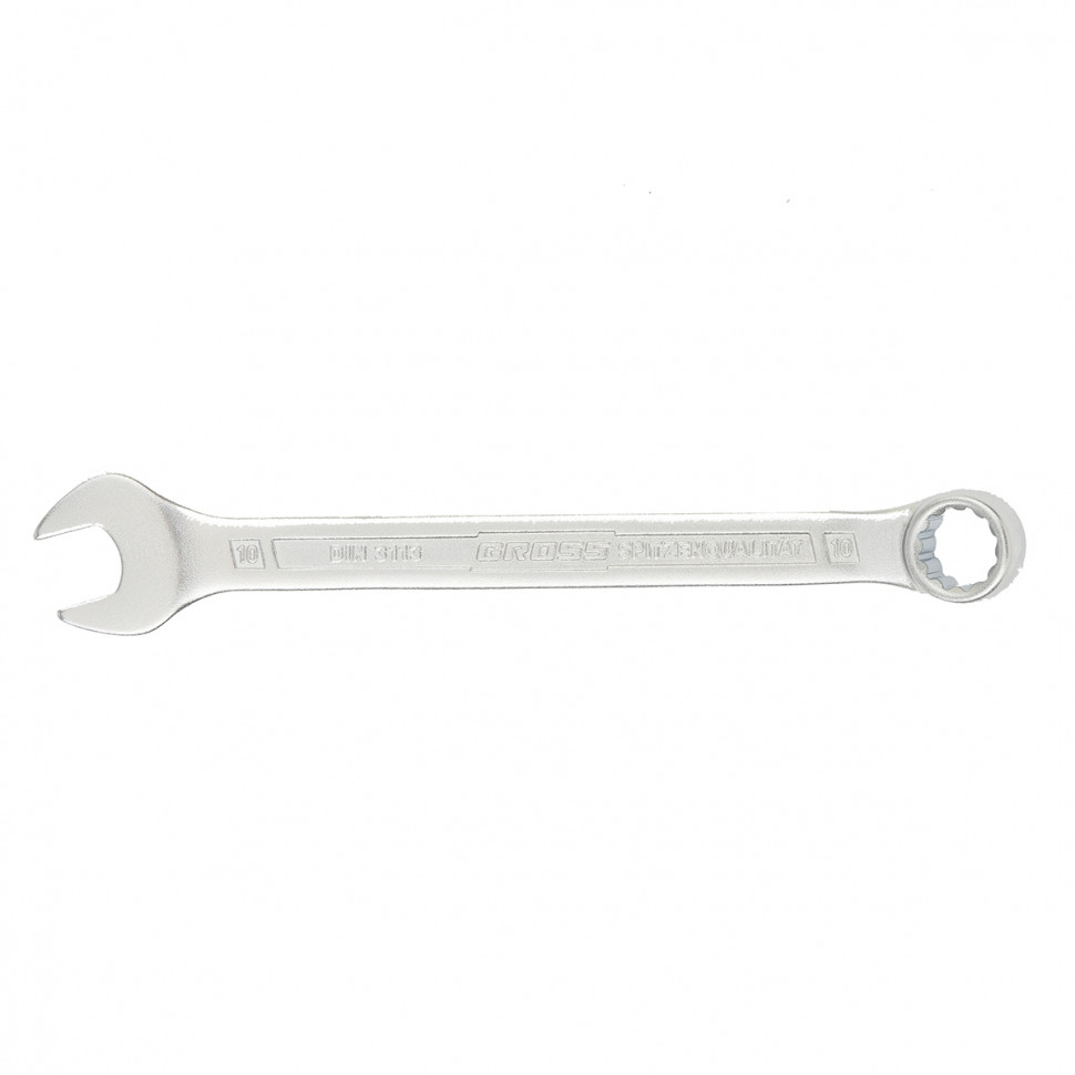 Ключ комбинированный 10 мм, CrV, холодный штамп // GROSS 15129