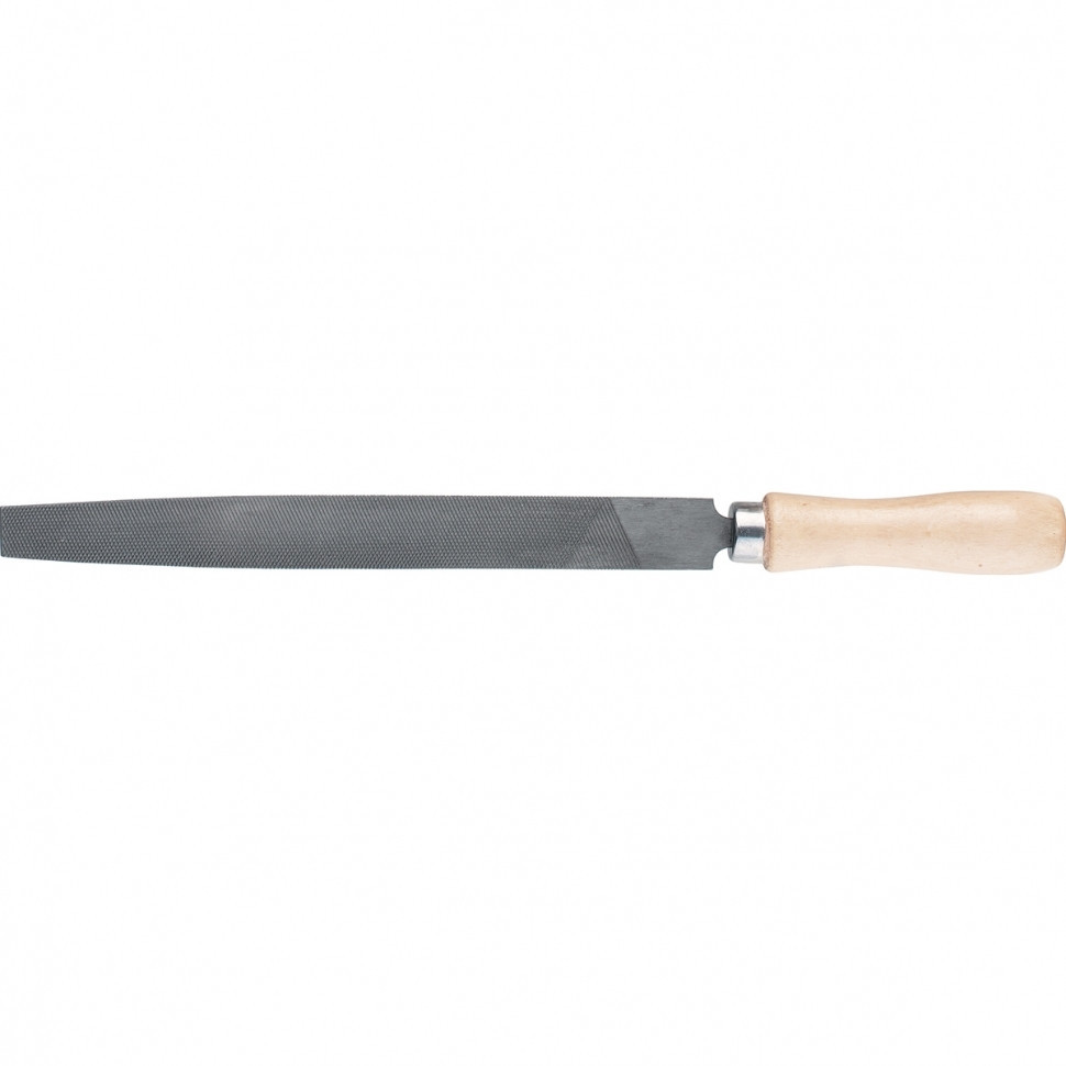 Напильник, 250 мм, плоский, деревянная ручка// СИБРТЕХ 16229