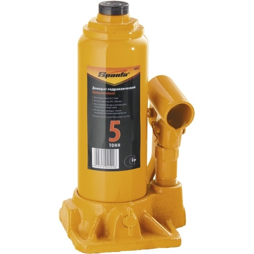 Домкрат гидравлический бутылочный, 5 т, h подъема 195-380 мм// SPARTA 50323