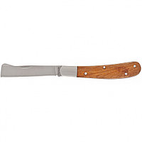 Нож садовый, 173 мм, складной, копулировочный, деревянная рукоятка// PALISAD 79002