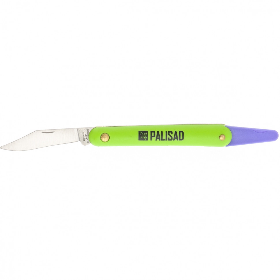 Нож садовый, 185 мм, складной, окулировочный,  пластиковая рукоятка, пластик. расщепитель//  PALISAD 79010