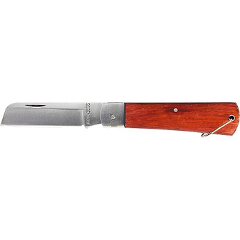 Нож складной, 200 мм, прямое лезвие, деревянная ручка// SPARTA 78998