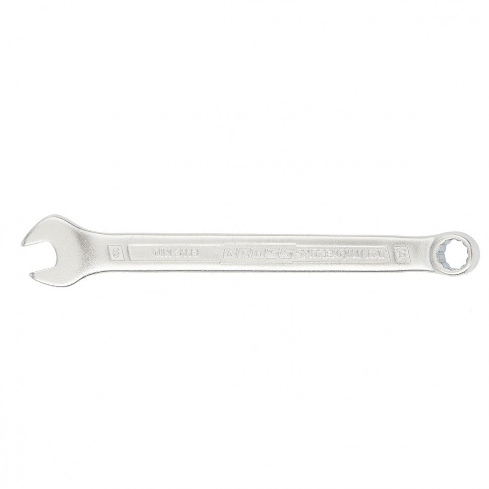 Ключ комбинированный 6 мм, CrV, холодный штамп GROSS 15125 - фото 1 - id-p73254120