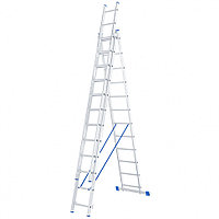 Лестница, 3 х 12 ступеней, алюминиевая, трехсекционная СИБРТЕХ Pоссия 97822