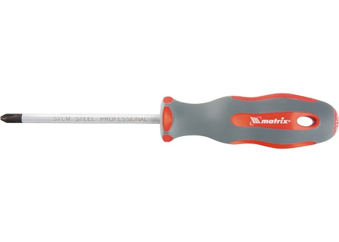 Отвертка Profi, SL3 х 100 мм, SVСM, двухкомпонентная рукоятка Matrix11956