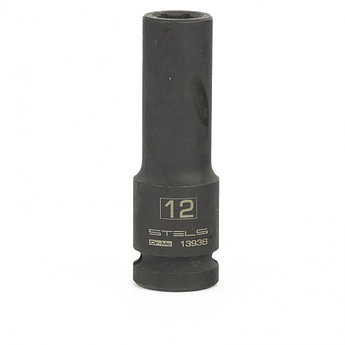 Головка ударная удлиненная шестигранная, 12 мм, 1/2, CrMo Stels13936