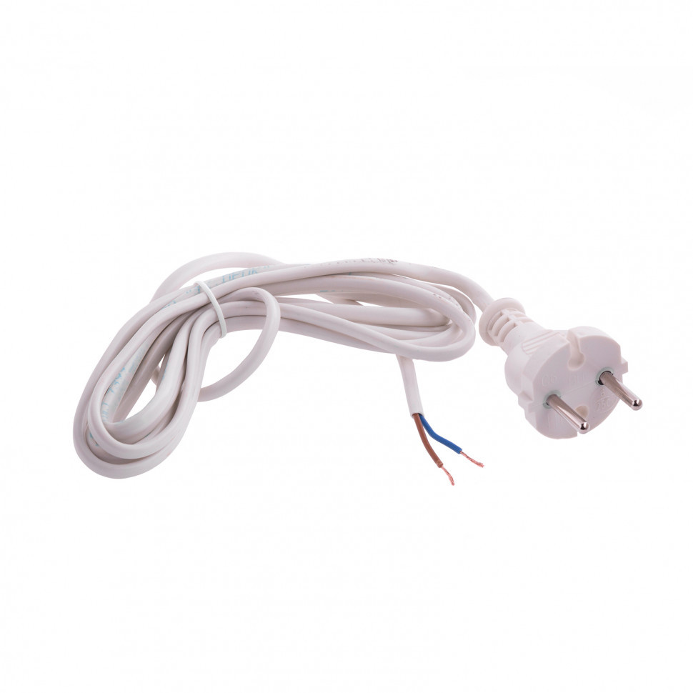 Шнур электрический соединительный, для настольной лампы, 1,7 м, 120 Вт, белый, тип V-1 Россия Сибртех96010 - фото 1 - id-p106376436