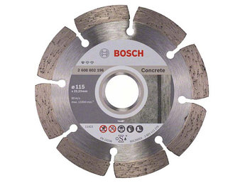 Алмазный круг 115х22 мм по бетону сегмент. STANDARD FOR CONCRETE BOSCH (сухая резка)