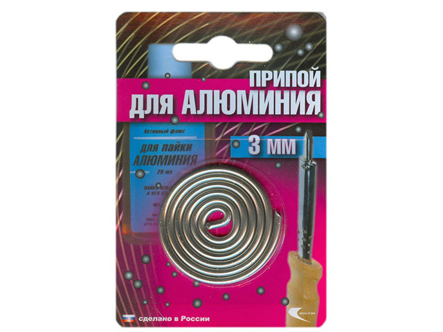 Припой AL-220 спираль ф3мм для низкотемп. пайки алюминия (Векта) - фото 1 - id-p111589065