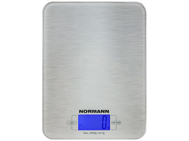 Весы кухонные ASK-266 NORMANN (5 кг, стекло 3 мм, дисплей 45х23 мм с подсветкой) - фото 1 - id-p111589370