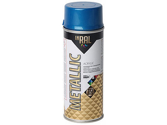 Лак на акриловой основе синий INRAL METALLIC SPRAY 400мл (Цвет синий.)