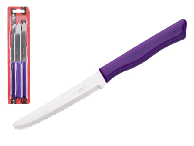 Набор ножей столовых, 3шт., серия PARATY, фиолетовые, DI SOLLE (Супер цена! Длина: 200 мм, длина лезвия: 103 - фото 1 - id-p111595732
