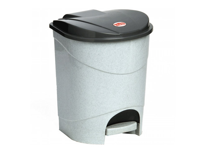 Контейнер для мусора с педалью 11л (мраморный) IDEA - фото 1 - id-p111596890