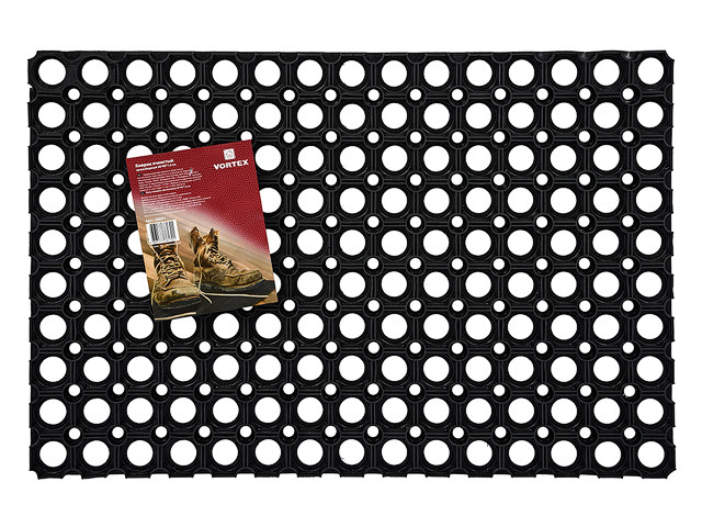 Коврик придверный ячеистый, грязесобрный, 40х60х1,6 см, черный, VORTEX (ВОРТЕКС) - фото 1 - id-p111607234