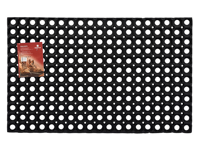 Коврик придверный ячеистый, грязесобрный, 50х80х1,6 см, черный, VORTEX (ВОРТЕКС) - фото 1 - id-p111607235