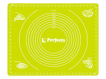 Коврик для теста с мерными делениями, силиконовый, 50х40 см, серия GREEN, PERFECTO LINEA (Размер 50х40 см)