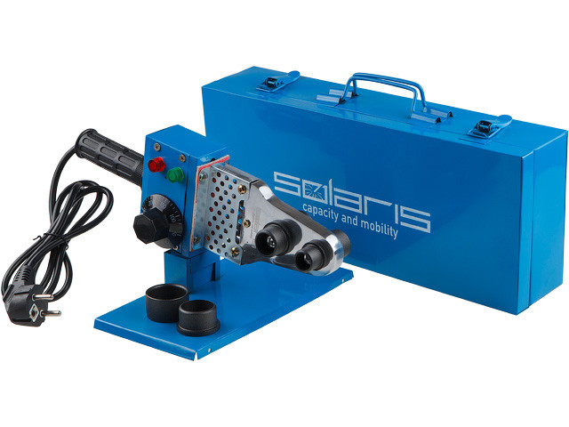 Сварочный аппарат для полимерных труб Solaris PW-602 (650-700 Вт, 3 насадки: 20, 25, 32 мм) - фото 1 - id-p119427812
