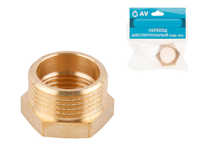 Футорка 1/2" нар. х 3/8" вн., AV Engineering (инд. упак.)