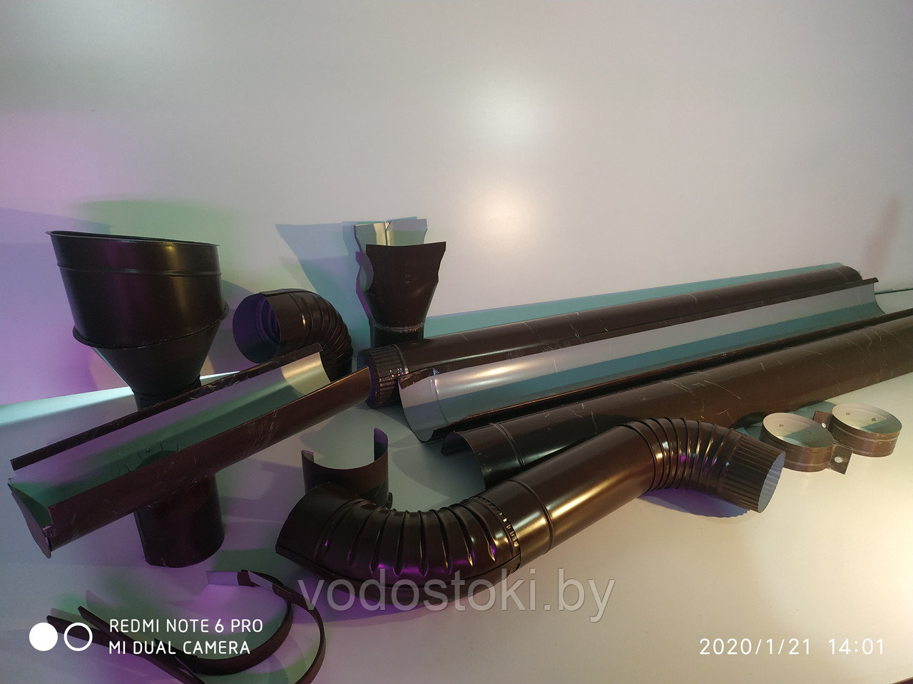 Трубы оцинкованные водосточные с полимерным покрытием - фото 4 - id-p100293204