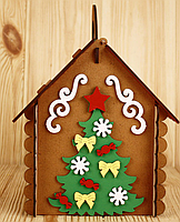 Коробка для подарка в виде пряничного домик, фото 3