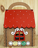 Коробка для подарка в виде пряничного домик, фото 4