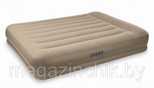 Надувная двуспальная кровать Intex 67748 152*203*38 см со встроенным элекронасосом и подголовником, Интекс - фото 6 - id-p10389366
