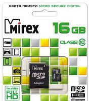 Карта памяти Mirex microSDHC (Class 10) 16GB (13613-AD10SD16)