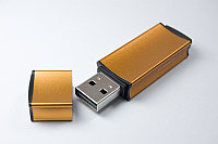Флеш накопитель USB 2.0 Goodram Edge UEG2, металл, оранжевый, 16Gb
