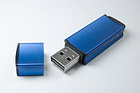 Флеш накопитель USB 2.0 Goodram Edge UEG2, металл, синий, 128Gb