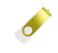 Флеш накопитель USB 2.0 Twister Color Mix, пластик Софт Тач/металл, белый/желтый, 16 Gb