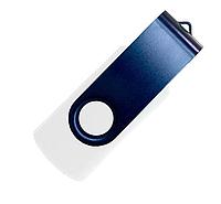Флеш накопитель USB 2.0 Twister Color Mix, пластик Софт Тач/металл, белый/темно-синий, 16 Gb