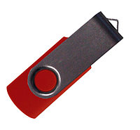 Флеш накопитель USB 2.0 Twister Color Mix, пластик Софт Тач/металл, красный/антрацит, 8 Gb