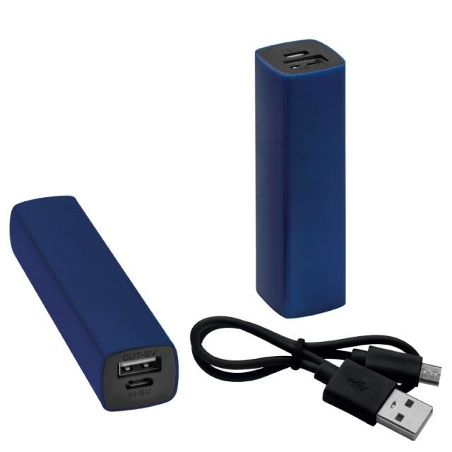 Портативное зарядное устройство Easy Gifts Sacramento, пластик, темно-синий, 2200 mAh