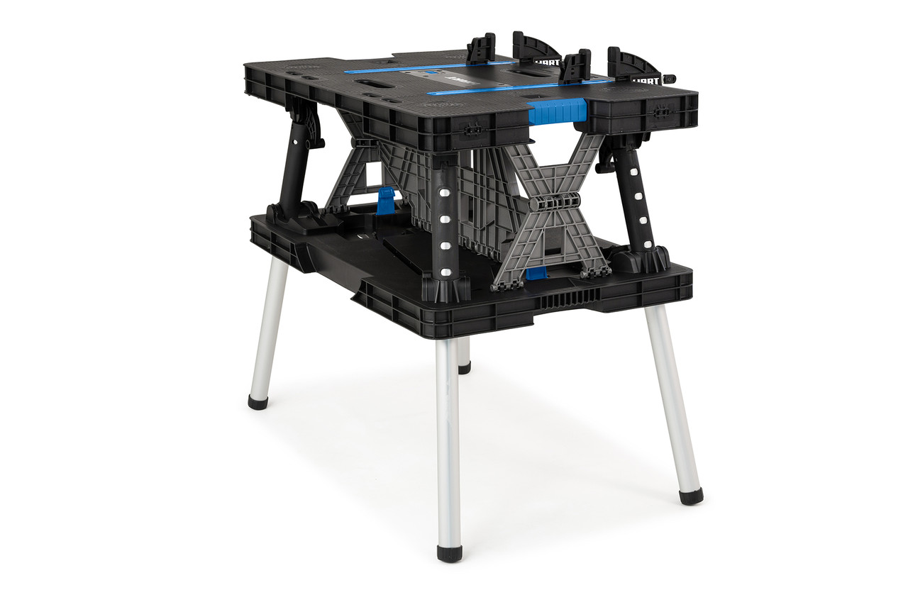 Верстак складной MacAllister Folding Work Table, черный/синий - фото 2 - id-p137297424