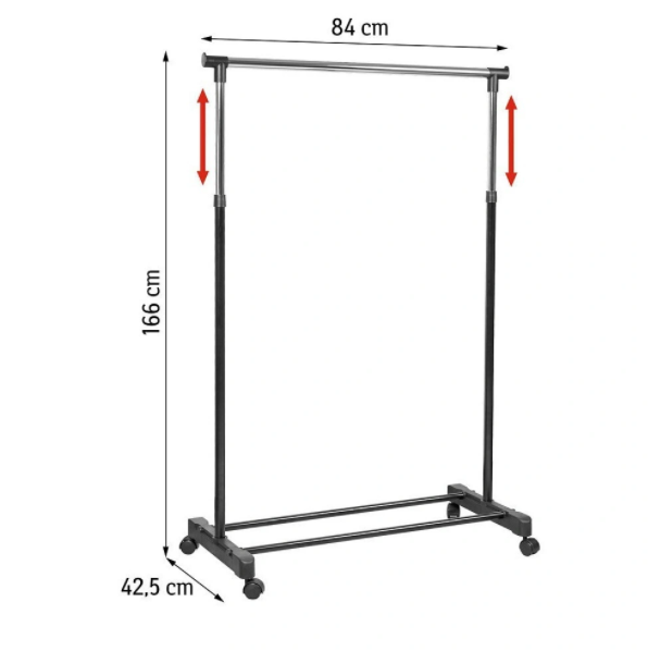 Напольная передвижная стойка для одежды SINGLE-POLE TELESCOPIC CLOTHES RACK 25 кг - фото 5 - id-p137298656