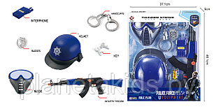 Игровой набор "Полиция", полицейский набор, наручники, рация, автомат арт.P017A