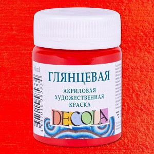 Красная акрил художественный глянцевый Декола 50 мл