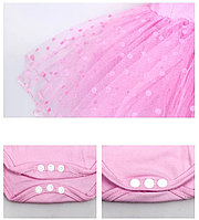 Балетное платье-пачка (6) розовое, длинный рукав, фото 4