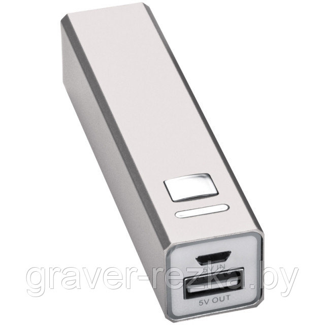 Портативное зарядное устройство Easy Gifts Port Hope, металл, серый, 2200 mAh - фото 1 - id-p137305647
