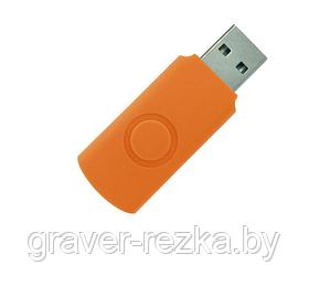 Корпус для флеш накопителя Twister, пластик Софт Тач, оранжевый, 8 Gb