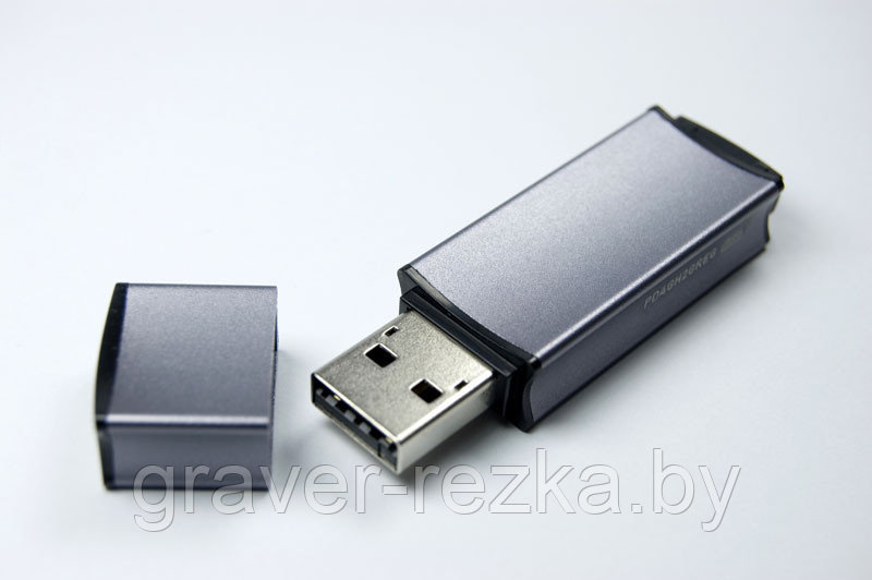 Флеш накопитель USB 2.0 Goodram Edge UEG2, металл, антрацит, 128Gb - фото 1 - id-p137308056