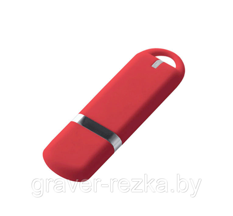 Флеш накопитель USB 2.0 Memo, пластик Софт Тач, красный/красный, 16 Gb - фото 1 - id-p137308089