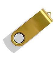 Флеш накопитель USB 2.0 Twister Color Mix, пластик Софт Тач/метал, белый/желтый, 16 Gb