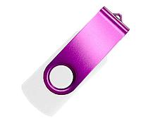 Флеш накопитель USB 2.0 Twister Color Mix, пластик Софт Тач/металл, белый/фиолетовый, 16 Gb